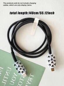 3 Stücke/Set Schutzhülle für Apple Datenkabel, 2x Ladekabel Schutzabdeckung + 1x 1,4m Kabel Aufwickler, Ladegerät Schutz