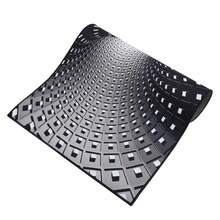 長方形蓬鬆地毯3d格子地毯視覺錯覺地毯3d地毯地墊防滑門墊客廳用地毯餐廳用地毯卧室用地毯廚房用矩形地毯蓬鬆地毯(多種尺寸可選) - 黑與白 - 查看 3