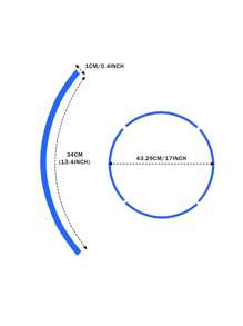 摩托車輪胎反光貼 摩托車車18吋鋼圈輪胎貼裝飾配件 通用型 - 藍色 - 查看 8