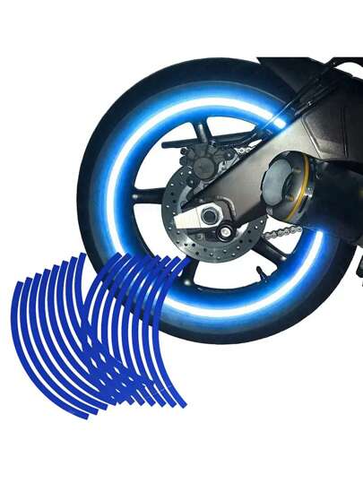 Motorcykel Däck Reflekterande Klistermärke , Motorcykel Bil 18 tum Stål Ring Däck Klistermärke Dekorativ Tillbehör , Universiell Typ