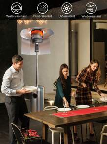 Upgraded Patio Heater Reflector Shield (3 Panels), 15" Height Heat Focusing Reflector for Round Natural Gas and Propane Patio Heaters - for Extra Heat Reflecting Power, Heating Reflector for Directional Heating - Silver - View 5