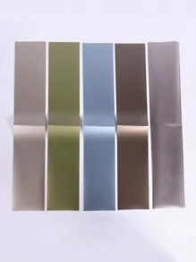 10 色金属指甲转印箔镜面效果莫兰迪色低饱和度设计指甲贴纸滑块适用于 DIY 美甲用品 - 彩色 - 查看 6