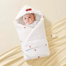 Newborn Baby Swaddle Blanket, Single Ened Constant Temperature Velvet Wraps For Spring, Autumn,