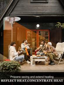 Upgraded Patio Heater Reflector Shield (3 Panels), 15" Height Heat Focusing Reflector for Round Natural Gas and Propane Patio Heaters - for Extra Heat Reflecting Power, Heating Reflector for Directional Heating - Silver - View 4