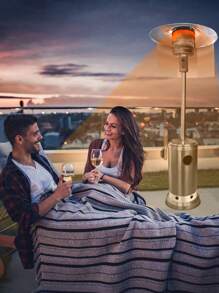 Upgraded Patio Heater Reflector Shield (3 Panels), 15" Height Heat Focusing Reflector for Round Natural Gas and Propane Patio Heaters - for Extra Heat Reflecting Power, Heating Reflector for Directional Heating - Silver - View 8