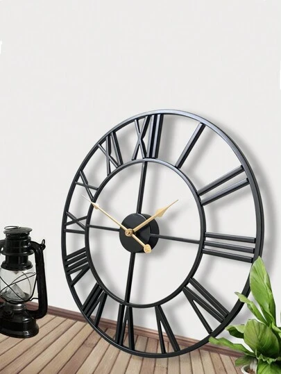 Reloj de pared de metal con números romanos clásicos de 14", 16", 18", 20", 24", con un pequeño engranaje giratorio en silencio sin hacer tictac, perfecto para decorar la sala de estar, la cocina, el dormitorio, la oficina, la tienda, etc., decoración del hogar, regalos de decoración de la habitación, reloj de pared de decoración del dormitorio, decoración del dormitorio, vuelta al colegio