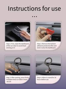 适合 MagSafe 车载支架，[N52 强磁铁] 车载磁性手机支架，免提 iPhone 车载支架，车载仪表盘手机支架，兼容 iPhone 14 13 12 Pro Max Plus Mini MagSafe 保护壳 - 銀色 - 查看 5