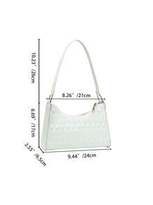 法式利基設計折皺手工芥末棍袋,帶高端感 - 白色 - 查看 3