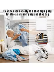 1/2/3pcs Sneaker Dryer Bag, Dryer Door Shoe Net With Elastic Straps, Sneaker Laundry Bag For Shoes, White, 15.5 Inch X 15.5 Inch, 1 Pack,Spring,Minimalist,Summer Tops