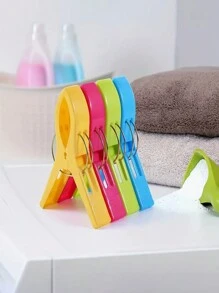 8 piezas/4 piezas Clip de toalla de playa, clip de silla, soporte de toalla, clip de ropa de plástico, pinza para la ropa a prueba de viento para actividades al aire libre como camping - Multicolor - Ver 9