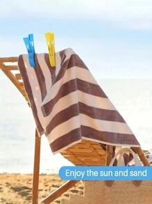 8 piezas/4 piezas Clip de toalla de playa, clip de silla, soporte de toalla, clip de ropa de plástico, pinza para la ropa a prueba de viento para actividades al aire libre como camping - Multicolor - Ver 3