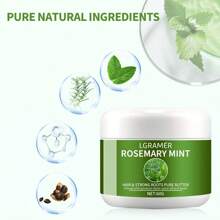 1入60g迷迭香薄荷護髮素,滋養髮根和髮梢,柔軟,保濕,修復頭髮,護髮乳