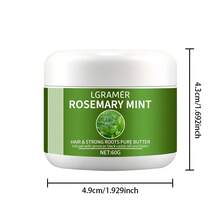 1入60g迷迭香薄荷護髮素,滋養髮根和髮梢,柔軟,保濕,修復頭髮,護髮乳