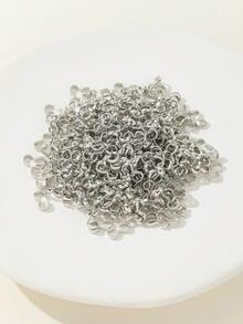 120入組銀色簡約風格三字掛勾和八字掛勾連接件,適合diy首飾、腰鍊和配件 - 銀色 - 查看 4