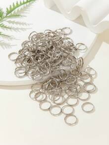 150 Piezas De Llaveros Multifuncionales De Acabado Metálico Plateado Brillante, Adecuados Para Joyas, Llaveros, Accesorios De Bricolaje - Plateado - Ver 2