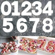 9入組（4/6/8/10）英寸數字形蛋糕模,生日蛋糕烘焙模板diy烘焙工具套裝 - 白色 - 查看 2