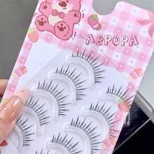 Abpopa 5 Pairs/set Korean Style M06 False Eyelashes, Soft & Natural, Suitable For Daily Makeup - Natural Lashes - View 10