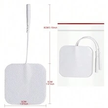 50 件可重複使用 5x5 公分替換電極墊適用於 Tens Ems 裝置 2 毫米尾纖無紡布 Tens 墊方形電極適用於脈衝按摩機 - 50pieces 5x5cm - 查看 4