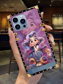Ốp lưng điện thoại Iphone 16 1 hình nhân vật hoạt hình hình chữ nhật chống sốc thời trang tương thích với iPhone Samsung Galaxy Realme Redmi Vivo - Màu tím - Xem 7