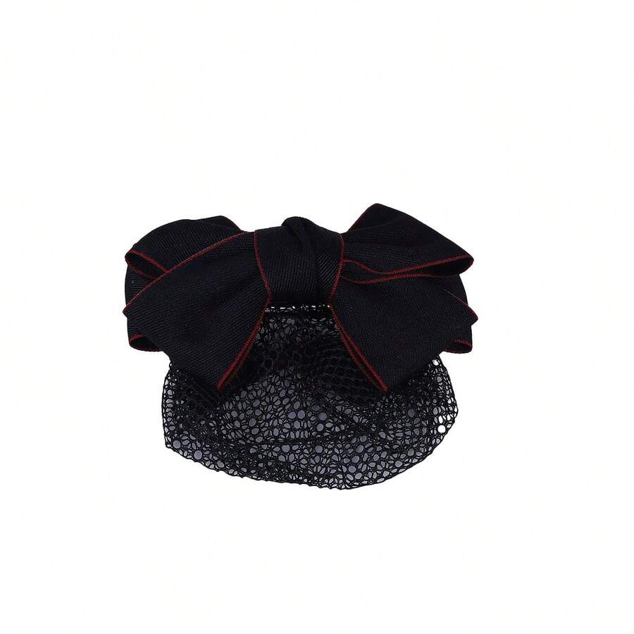 1只女士職業用頭網,適用於韓式髮型藝術;專為酒店、銀行、醫院和航空公司的工作人員設計 - 黑色 - 查看 1