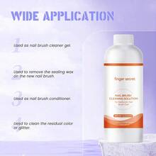 美甲刷清潔液120毫升2入組,適用於美甲沙龍清潔亞克力粉刷和指甲油刷,美甲畫指甲護理刷清潔劑 - 彩色 - 查看 2