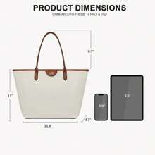 BOSTANTEN Nylon Tote Bag for Women Purses and Handbags Top Handle Ladies Shoulder Bags with Zipper - màu be & nâu - Xem 3