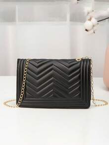 Bolso Bandolera de Un Hombro con Cadena de Metal para Mujer: Elegante y Versátil para Negocios, Universidad, Compras y Trabajo Diario, Bolsa de Dama Negra, Bolsas para Mujer, Mochila de Moda, Conjunto de Mochila para Damas, Pequeña Casual Bolso Mochila para Chicas, Bolsa de Viaje Informal para Mujeres - Tu Compañero de Moda Ideal - Negro - Ver 7