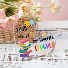 用我們的亞克力紀念品感謝您的教師-老師禮物的最佳墊紙 - 彩色 - 查看 5