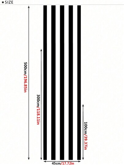 1m/3m/5m Zwart Wit Stripe Wallpaper Self Adhesive Contact Paper Home Cabinets, Desks, Chairs Room Backgrounds, Renovation Stickers Peel Wand Panels, Paper, Wallpapers, ation Items Refresh Your Home, Festival Birthday Graduation view 11