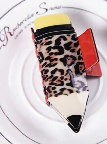 1入組可愛的亞克力鉛筆8.5cm中號髮夾,適合日常穿著,校園風格 - 彩色 - 查看 3