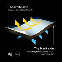 VIVOSUN Black and White Panda Film, 10' x 25' 5.5 Mil Poly Film, Blackout Tarp for Warm House - Black and White - View 4