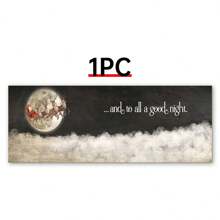 1 Miếng Giáng sinh Đăng trang trí , Và Đến Tất cả A Đêm , Ông già noel Và Xe trượt tuyết , Retro Nhà nông Trang trí , Ông già noel Và Tuần lộc , Lớn tranh sơn dầu Treo tranh , Không có khung - Nhiều màu - Xem 4