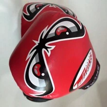 2023 年鷹眼拳擊手套 Pu 皮革 Mma Sanda 泰拳訓練護手透氣拳擊手套 8 盎司 10 盎司 12 盎司 14 盎司 16 盎司,3 種顏色可選 - 紅色 - 查看 3