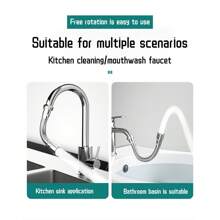 1入組水龍頭擴展器，防濺噴水龍頭延伸器，萬用頭和口子不銹鋼延伸器 - 彩色 - 查看 8