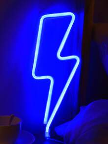 Neon Lightning Shape Light - Yellow - View 2