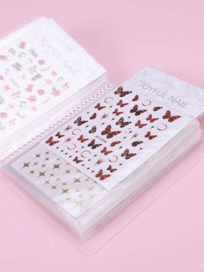 20 Slots Empty Nail Art Stickers Storage Book Nail Art Decals Collecting Album Empty Display Book Collecting Holder Binder Book Plastic DIY Design Tools,Nail Supplies,Nail Tools,Nail Art Tools,Back To School,Nails,Nail Tools For Press On Nails