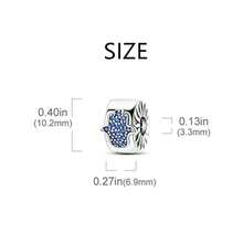 1pc S925 Blue Hand Shaped Bead Fixing Clip For 3mm Snake Chain Bracelet Women's Diy Jewelry, Suitable For Daily Wear And Festival Gift - Blue - View 4