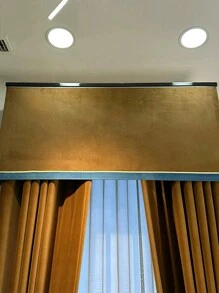 1pc Modern & Simple Style Thick Velvet Curtains With American Style Cloth & Gauze Shade, Suitable For Living Room And Bedroom - pale yellow - View 7
