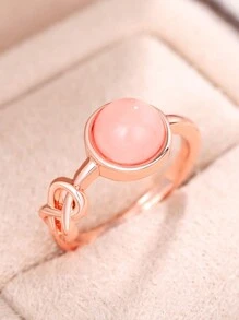 1 件優雅人造月光石女士戒指適合婚禮派對訂婚週年紀念珠寶情人節禮物