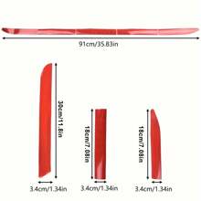 汽车反光贴纸，后保险杠贴花贴纸，强反光条，高强度可见性贴花，夜间警告标志，35.82 * 1.57英寸，自粘式 SUV 卡车（多色） - 彩色 - 查看 8