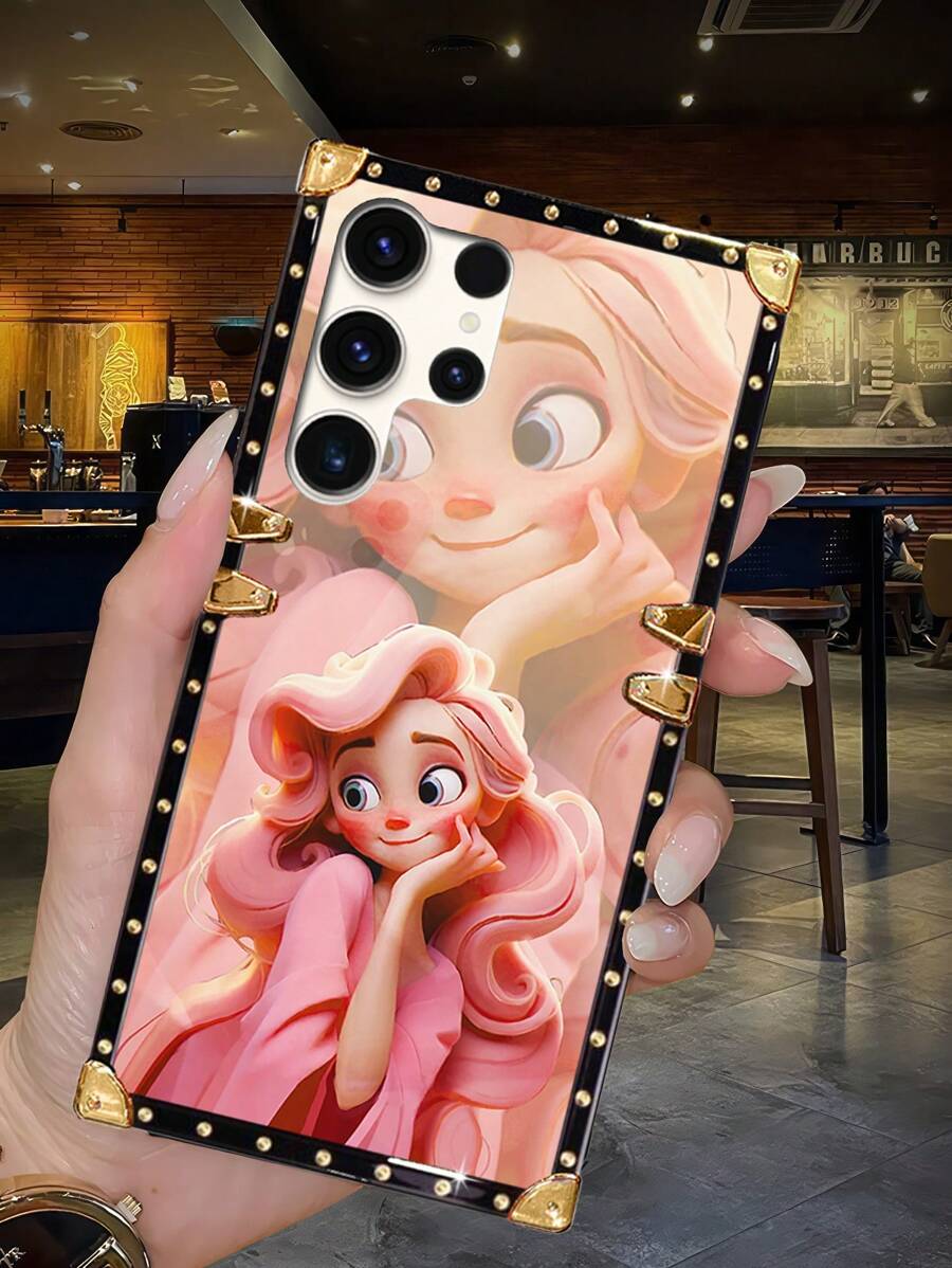 1 Ốp điện thoại hình chữ nhật chống sốc in hình nhân vật hoạt hình dễ thương tương thích với iPhone 7P/8Plus/16/16PLUS/16PRO/16PROMAX/XR/XSMAX/11/11Pro/11ProMax/12/12Pro/12ProMax/13/13Pro/13ProMax/14/14Pro/14Plus/14ProMax/15/15Pro/15Plus/15ProMax và Samsung Galaxy Z Flip3/Z Flip4 /S24FE/S23 FE/S20+/S20U/S21U/S22U/S23U/S24 Ultra 5G/Note20 Ultra/Note10+/A04E/A05/A12/A13 4G/A14/A15/A22/A23/A24/A25/A32/A33/A34/A52/A53/A54/A55/A72/A73 5G/OPPO A38/A18/A78 5G/A98/A79 5G/Realme C53/C55/Redmi Note12 Pro+ 5G/Note13 Y36 5G - Hồng - Xem 1