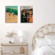 6入組經典電影復古牛皮紙海報,咖啡廳家庭牆面裝飾 - A - 查看 3