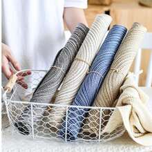Braided Round Placemats Set Of 6 Dining Table Mats 36cm Diameter Heat Resistant Stain Resistant Non-Slip Washable For Home Restaurant Kitchen Cafe - Dark Grey - View 9