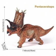 1入五角龍恐龍模型玩具,使用abs材料製成,適合一起學習和玩耍,也可用於擺設裝飾 - 彩色 - 查看 7