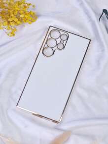 1個 メッキ加工されたスマホケース、隠しグリップスタンド、ショック吸収超薄型保護カバー、カメラレンズ付き、フル保護ソフトシリコンケース、Galaxy A14/S23 Ultra/A54/A12/A23 5g/A33 5g/S10+/S21/S23/A34シリーズ対応(複数の色展開)