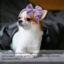 1pc Pet Bow Headband, Funny Accessory For Cat And Dogs' Dress Up - Multicolor - View 6