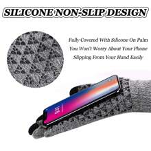 4 件套儿童冬帽、围巾和手套套装，温暖针织帽和围巾，3-12 岁 - 灰色 - 查看 5