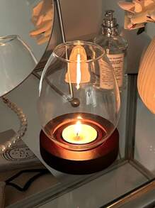 1 CÁI Đế nến thủy tinh trong suốt hình tròn Tealight Nến dầu cổ điển Đế nến hình dạng đèn cưới Trang trí bàn ăn Chống gió Vỏ nến Halloween, Ma quái, Mùa thu, Lễ hội, Ngày lễ, Mùa đông, Ngày lễ, Lễ hội, Trang trí phòng, - Trong sáng - Xem 5