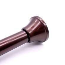 1pc Creative Antique Brass Horn-Shaped Minimalist Cast Iron Metal Waterproof & Rustproof Shower Curtain Rod, Can Hold Weight 45-85 Inches Long Home Bathroom Decor Summer Bathroom Accessories Back To School - Bronze - View 7