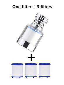 1入組多功能水龍頭過濾器水龍頭增壓過濾器濾水器花洒濾芯可更換商場浴室防濺濾嘴 - 銀色 - 查看 10